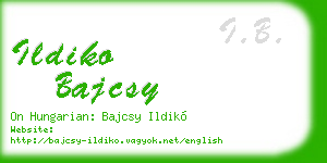 ildiko bajcsy business card